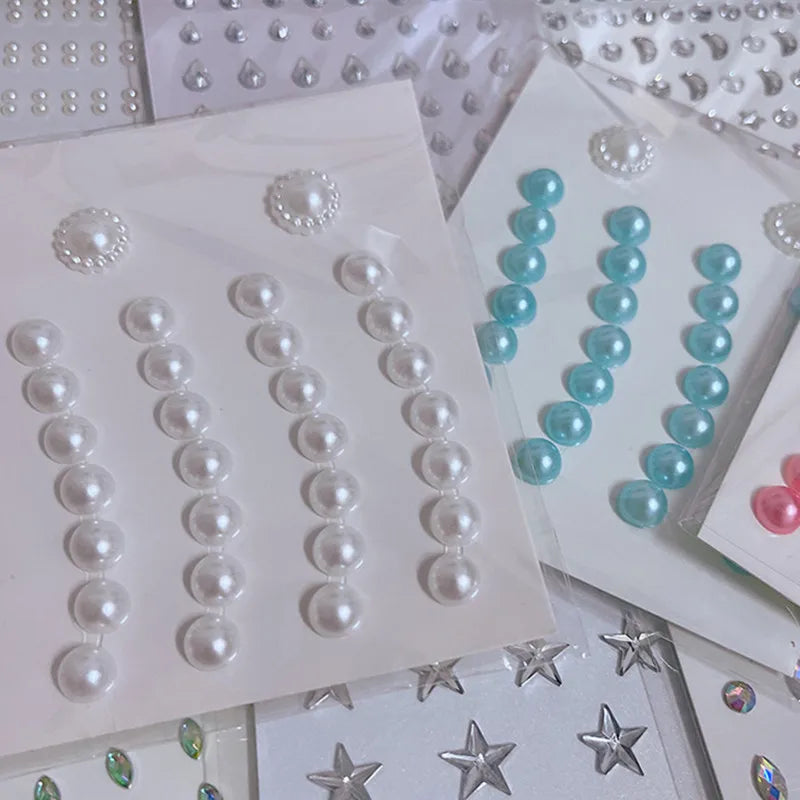 Stickers Strass Visage Jetables – Diamants Acryliques Crystal Larme & Yeux | Maquillage Scène & Festival