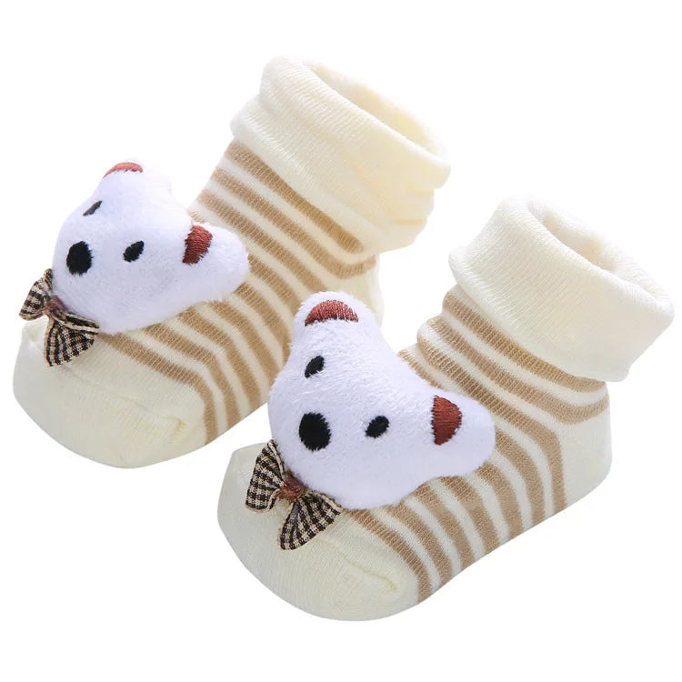 Chaussettes Bébé Unisexe Motifs Animaux Cartoon – Antidérapantes Nouveau-Né Toddler Cadeau Naissance