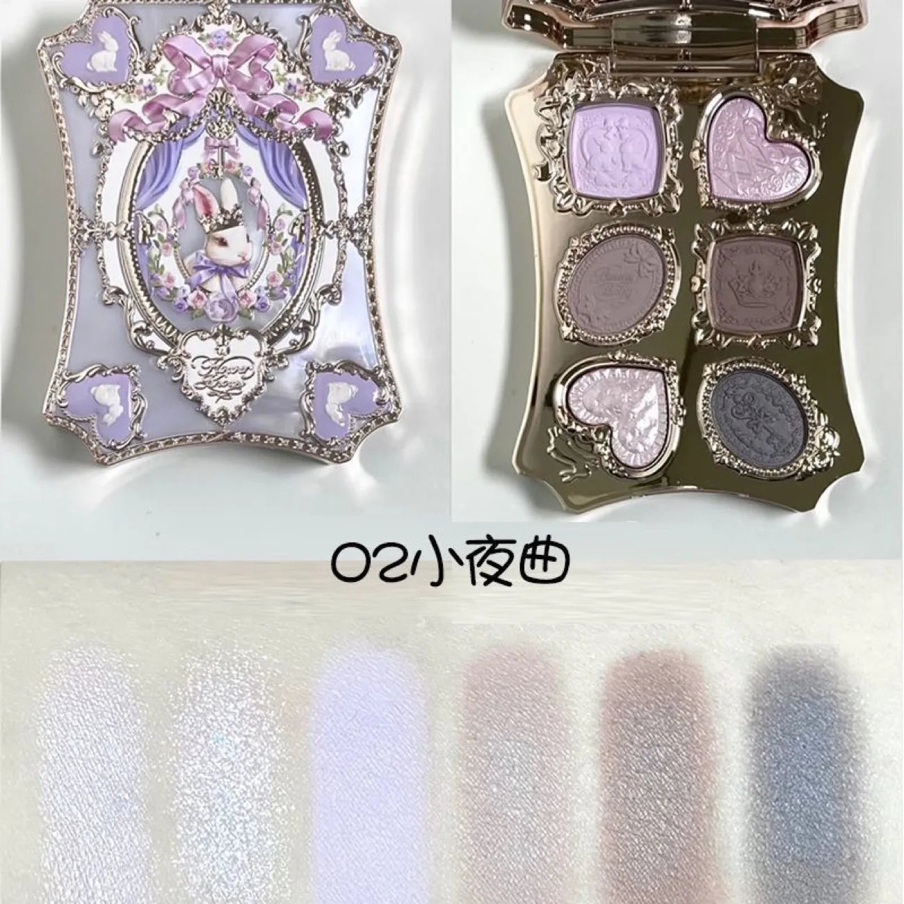 Palette Fards à Paupières Flower Knows Swan Ballet – 6 Teintes Mat, Shimmer & Nacré | Glitter