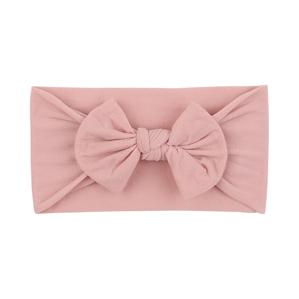 Bandeau Nœud Bébé Fille Élastique Large – Turban Headband Accessoire Cheveux 48 Couleurs