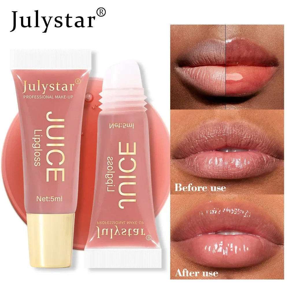 Gloss Lip Oil Nude Brun Repulpant – Hydratant Fruit Transparent | Lèvres Douces & Brillantes