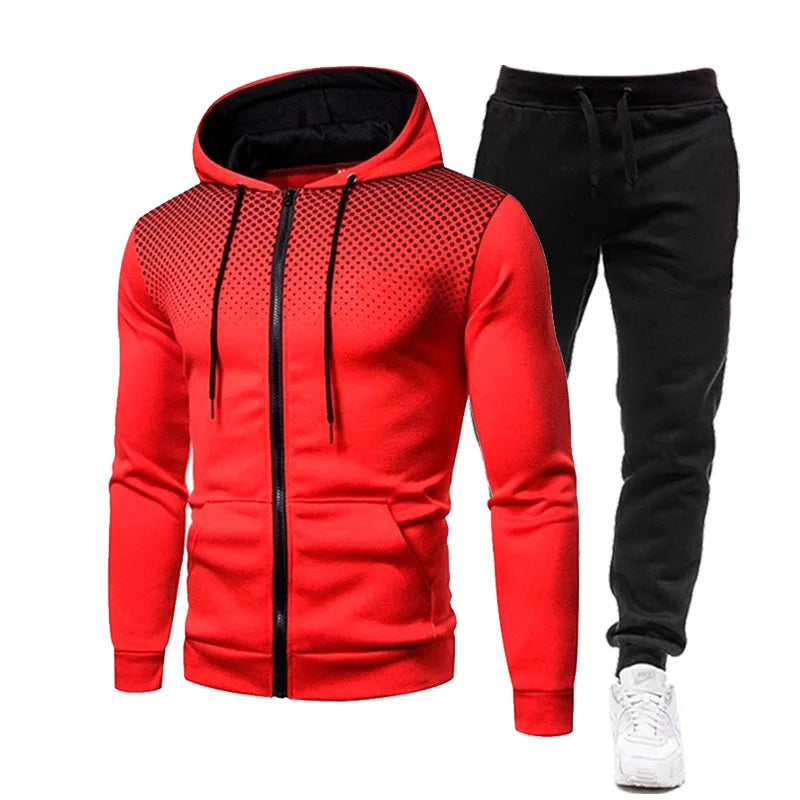 Ensemble Homme Polaire Couleur Unie Sweat Zippé + Pantalon + Bonnet Casual Sport Style Américain Européen Automne Hiver Confortable – Set 3 Pièces Premium | Mode Homme Sport Premium