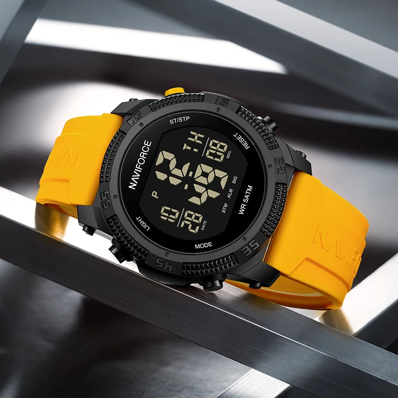 Montre Homme NAVIFORCE Sport Électronique Silicone 5ATM – Étanche Tendance Fashion
