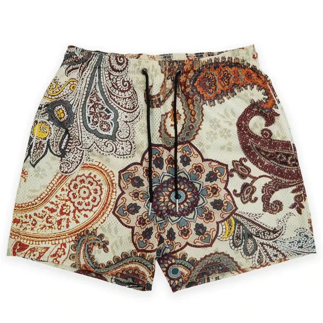 Short Homme Été Rose Broderie Casual Streetwear Hip Hop Fitness Polyester Séchage Rapide Respirant – Short Sport Tendance | Mode Homme Urban