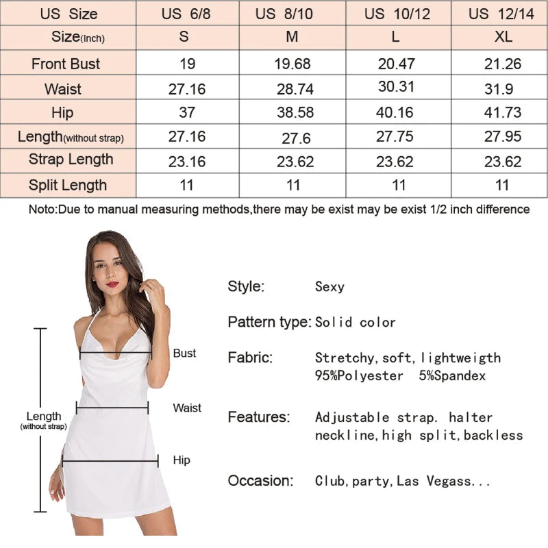 Robe Mini Bandage Dos Nu Col V - Slim Asymétrique Sexy Korean Fashion Soirée & Club