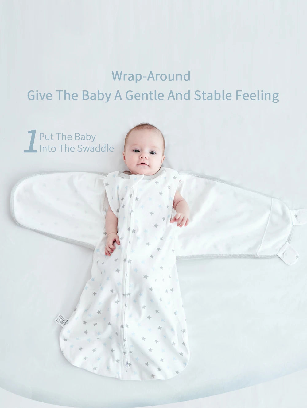 Gigoteuse Emmaillotage Bébé Anti-Sursaut – Couverture Swaddle Légère Toutes Saisons Nouveau-Né