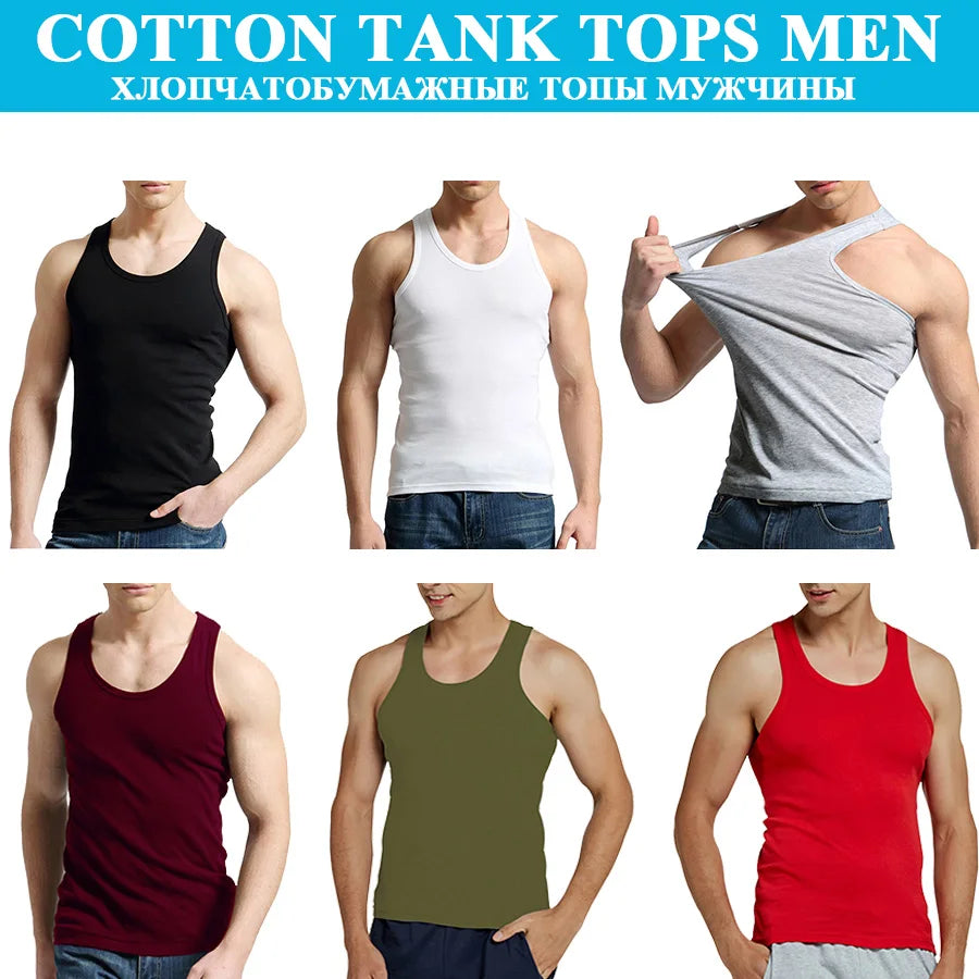 Débardeur Homme 100% Coton Uni Slim Respirant Sans Manches – Casual Gym Running Confortable Sous-Vêtement Cadeau | Mode Homme Sport