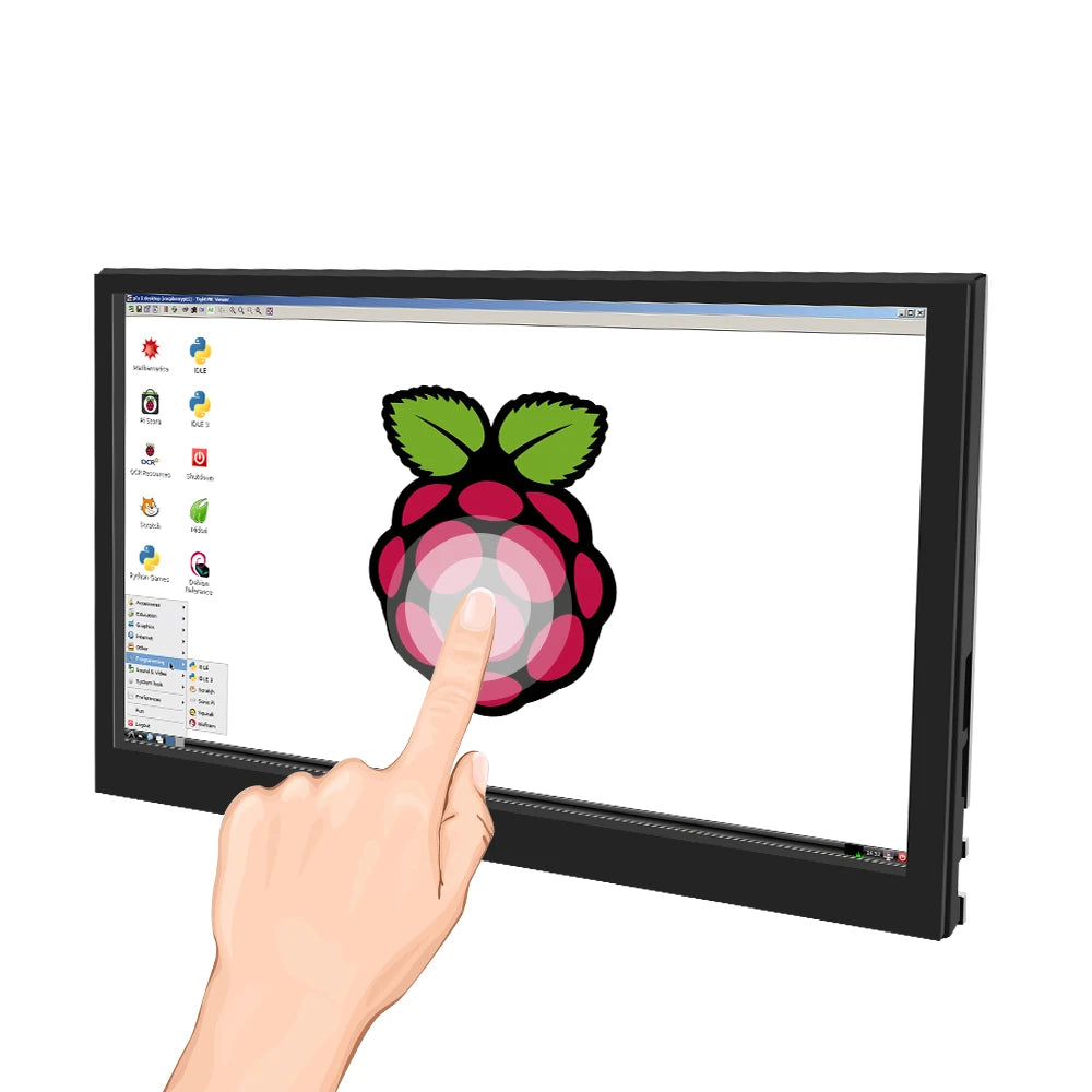 Écran IPS 7" HDMI Tactile 1024x600 – Compatible Raspberry Pi 3/4, Orange Pi & PC | Boitier Inclus, Portable