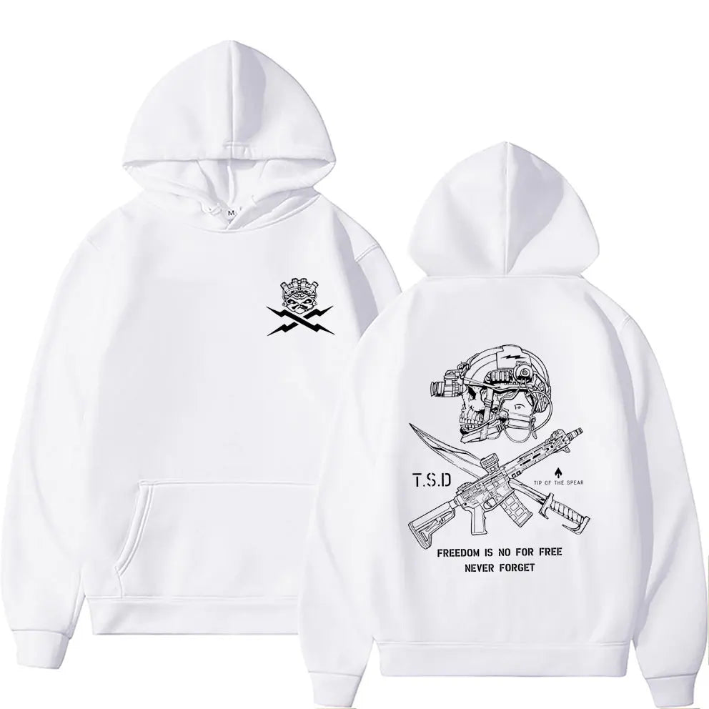 Hoodie Oversize Squelette Sparta Tactical Imprimé – Pullover Streetwear Casual Unisexe | Mode Homme & Femme Premium