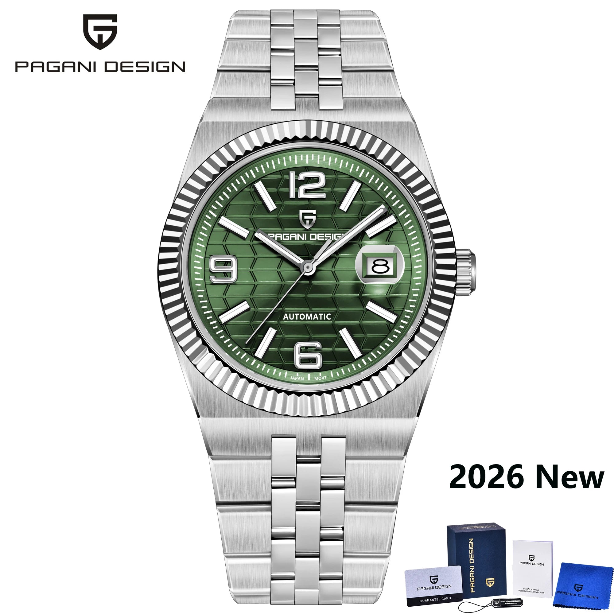 Montre Homme Luxe PAGANI DESIGN 2026 Automatique Cadran 3D Losange Verre Saphir – Business Fashion