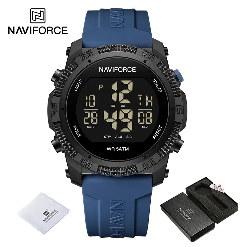 Montre Homme NAVIFORCE Sport Électronique Silicone 5ATM – Étanche Tendance Fashion