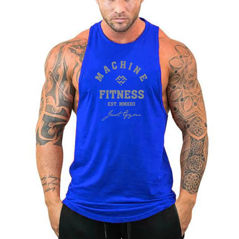 Débardeur Homme Gym Musculation Coton – Sans Manches Fitness Bodybuilding Stringer Jogging