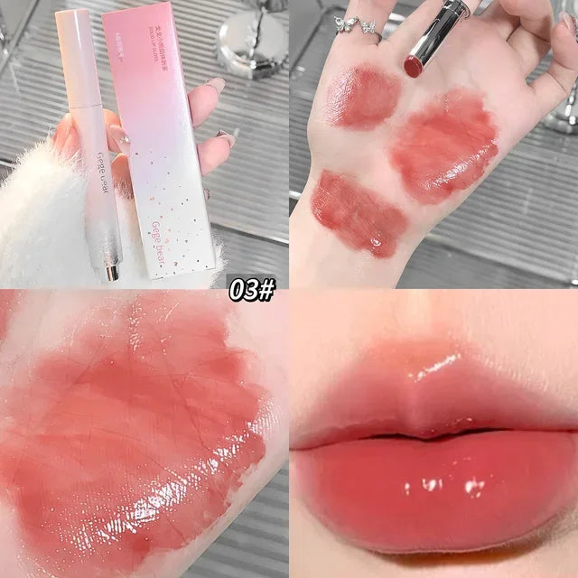 Gloss Jelly Watery Pink – Stylo Lipstick Miroir Hydratant | Maquillage Lèvres Coréen