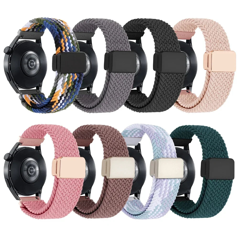 Bracelet Nylon Tressé Magnétique Suunto 20mm & 22mm – Compatible Ocean, Vertical, Race S, 5, 9 Peak Pro DLC & 3 Fitness | Premium