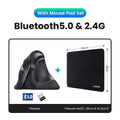 UGREEN Souris Verticale Ergonomique Sans Fil – Bluetooth 5.0 & 2.4G, 4000 DPI, 6 Boutons Silencieux | MacBook, PC & Tablette