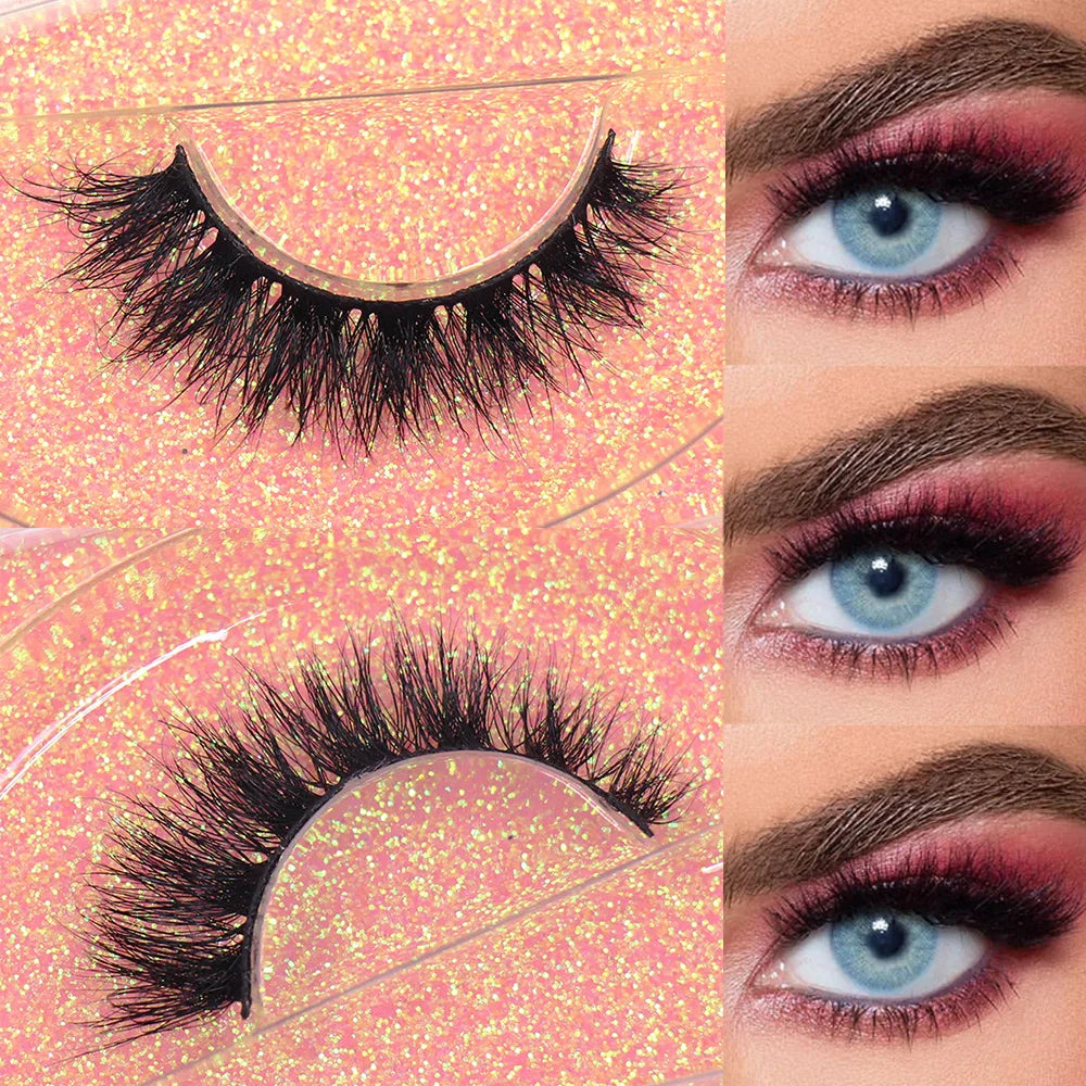 Faux Cils Naturels Courts Fluffy LEHUAMAO – Volume 12-15mm Wispy | Extension Cils Vison Maquillage