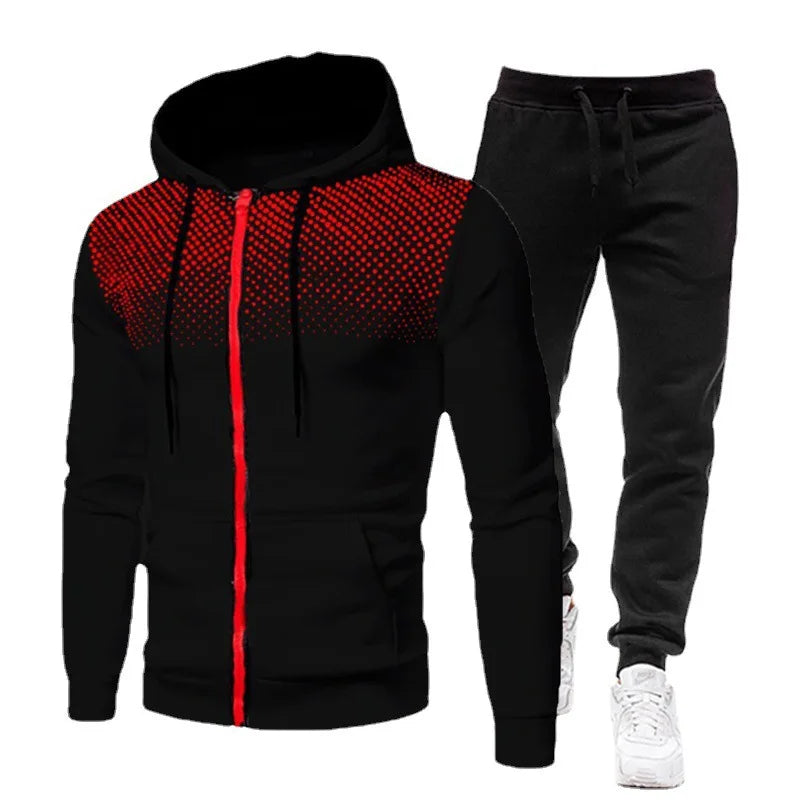 Ensemble Homme Polaire Couleur Unie Sweat Zippé + Pantalon + Bonnet Casual Sport Style Américain Européen Automne Hiver Confortable – Set 3 Pièces Premium | Mode Homme Sport Premium