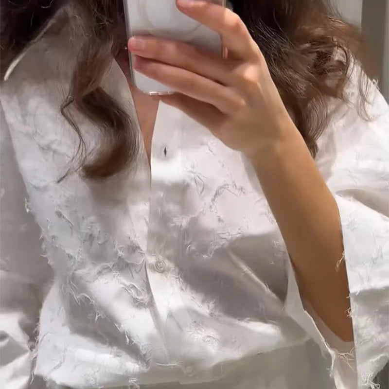 Ensemble 2 Pièces Femme - Chemise Boutons À Franges & Jupe Plissée Zippée | Urban Lady