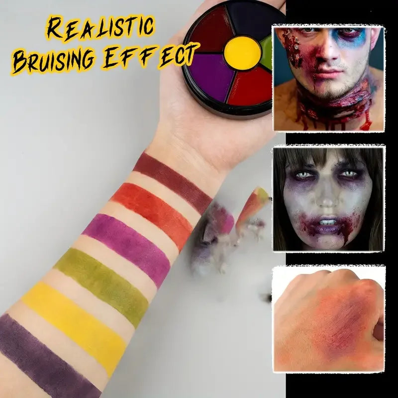 Palette Maquillage SFX 6 Couleurs Bleus & Ecchymoses – Zombie Réaliste Visage & Corps | Maquillage Halloween Costumes