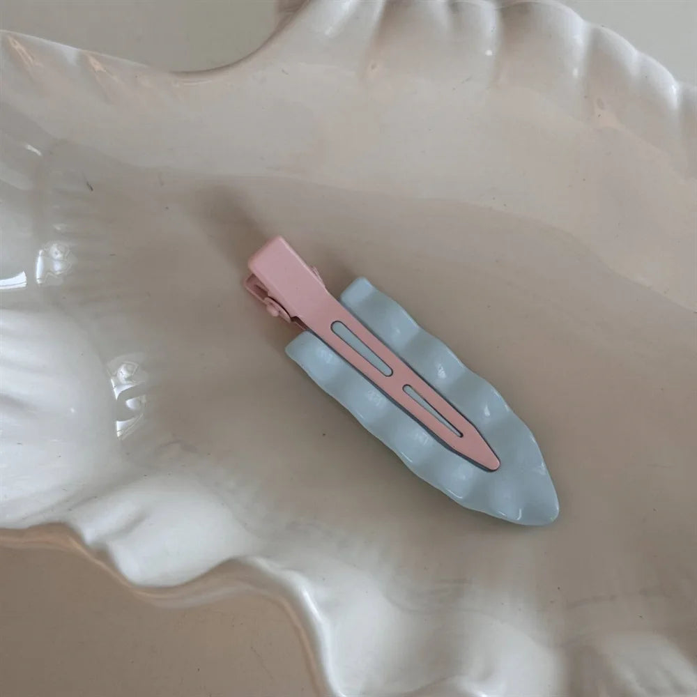 Pince Cheveux Macaron Coréenne – Vague Métallique Sans Couture | Accessoire Frange & Headgear