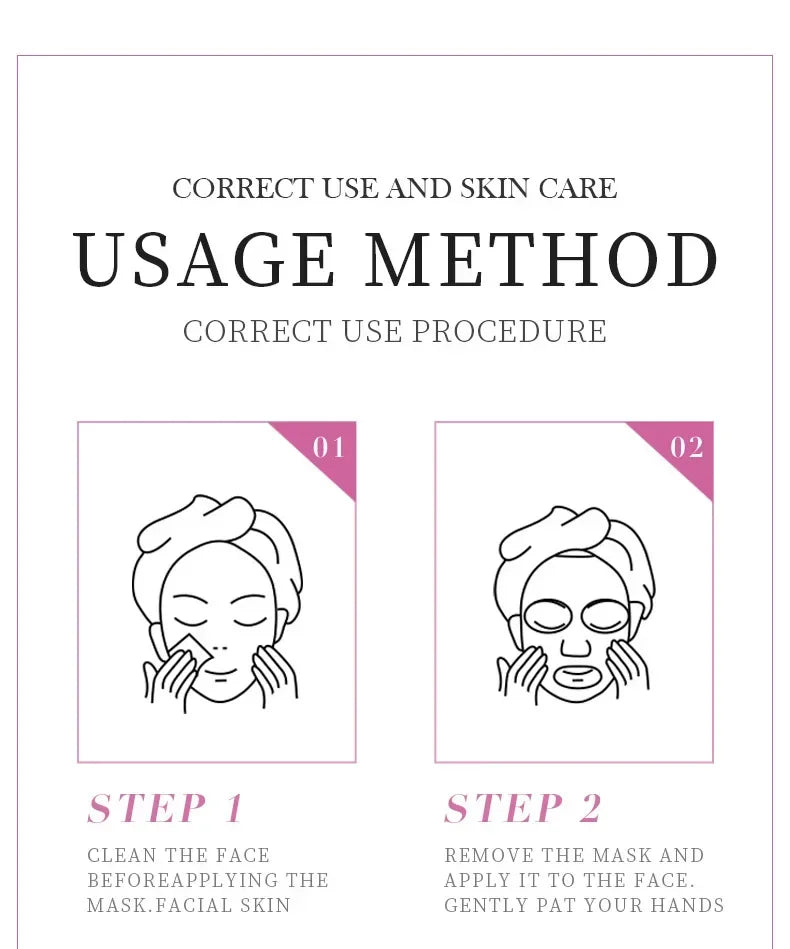 Set 8 Masques Visage Naturels - Hydratation & Fermeté K-Beauty