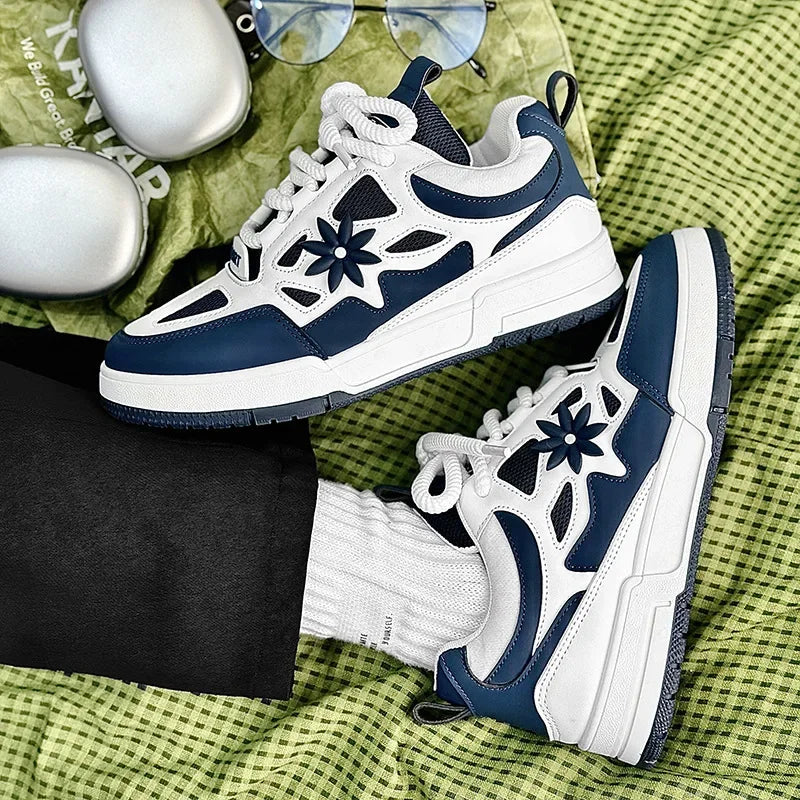 Sneakers Plateforme Vulcanisées Homme – Semelle Épaisse Respirantes Résistantes Sport Casual