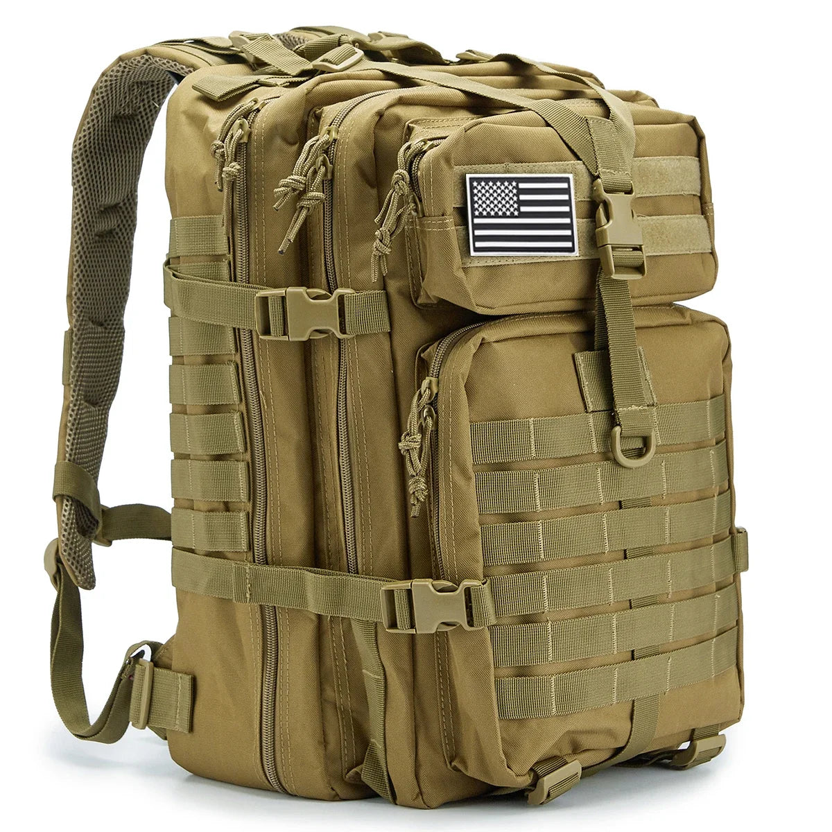 Sac à Dos Tactique Homme 45L – Sac Randonnée Camping Chasse Trekking Molle Militaire