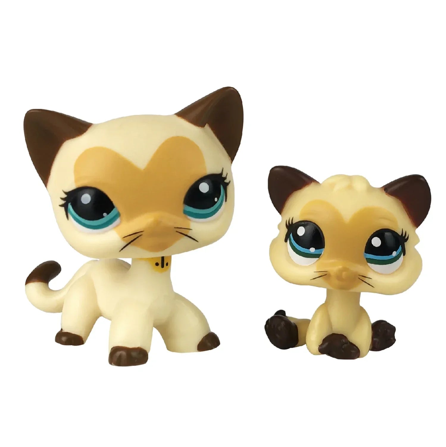 Los 2 Seltene LPS Tierfiguren – Süße Katze & Wackelkopftier Dackel Collie Cocker Dogge | Sammlerstück Kinderspielzeug