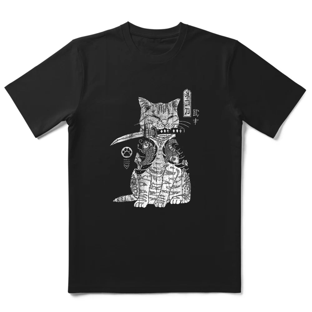 T-Shirt Homme 100% Coton Imprimé Chat Cool Loose Été Manches Courtes Col Rond Casual Tendance – Tee Graphique Félin Streetwear | Mode Homme Premium