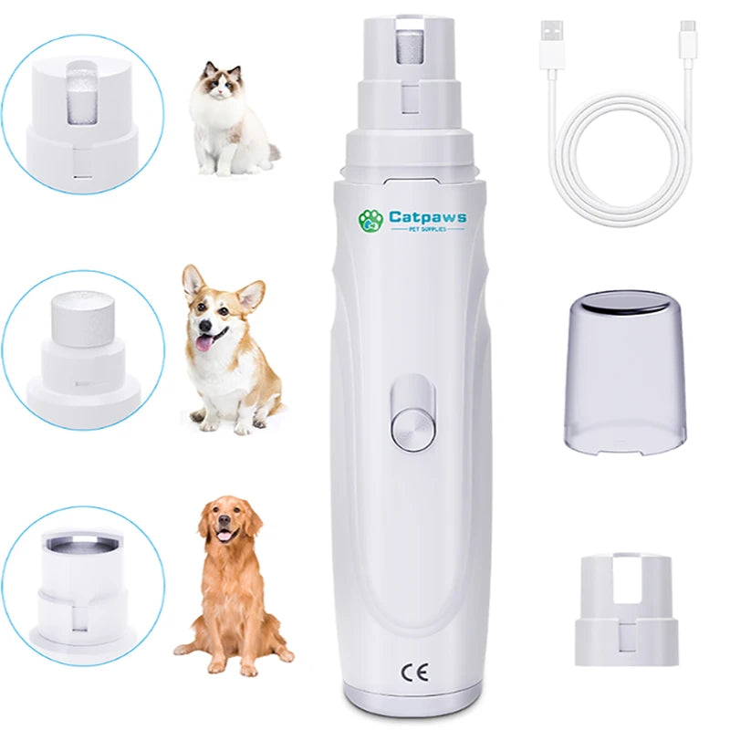 Lime À Griffes Électrique Chien & Chat USB Rechargeable – Meuleuse Silencieuse Pattes Toilettage | Outil Soin Animaux