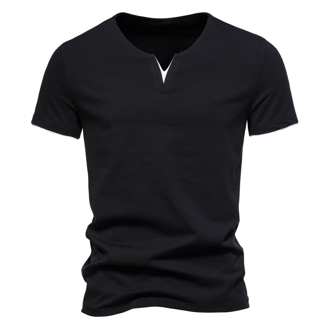 Herren Henley T-Shirt V-Ausschnitt Kurzarm Baumwolle Slim Fit Lässig Basic Sommer Bequem Atmungsaktiv Elegant Zeitlos – Premium Slim Henley T-Shirt | Premium Casual Herrenmode