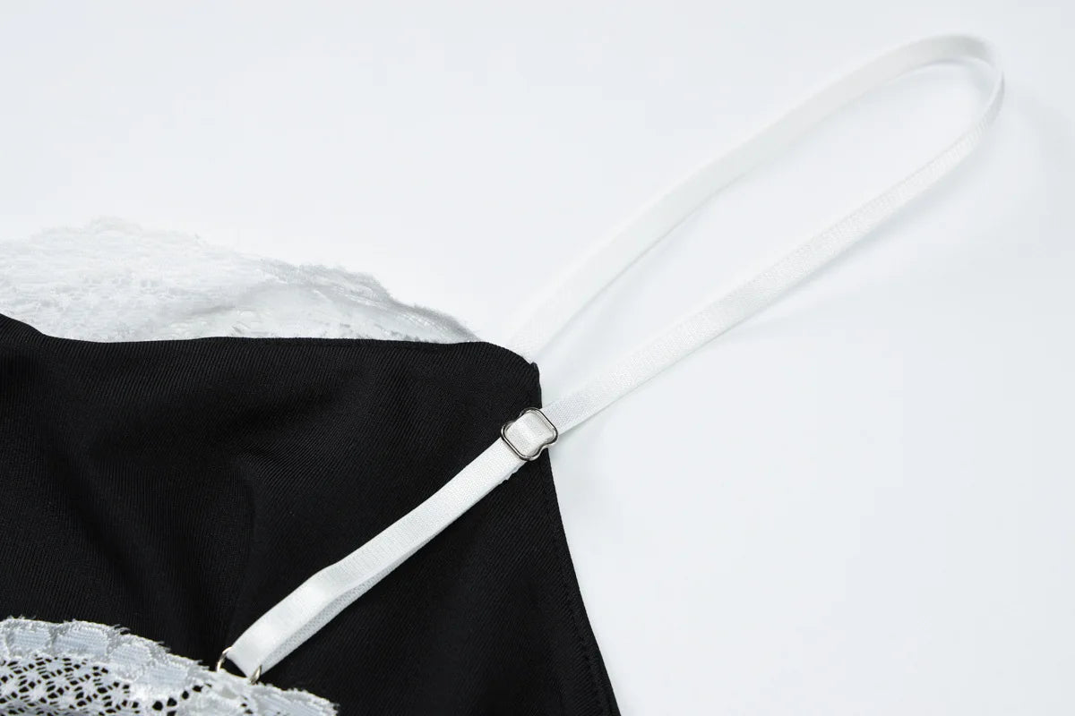 Crop Top Camisole Dentelle Dos Nu Femme – Sans Manches Style Coquette | Streetwear Été Club