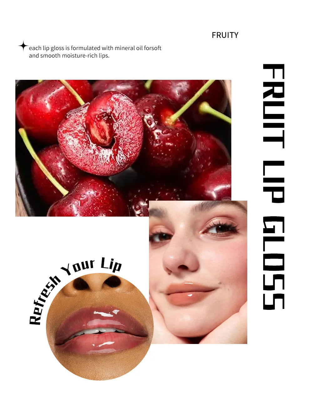 Gloss Lip Oil Nude Brun Repulpant – Hydratant Fruit Transparent | Lèvres Douces & Brillantes