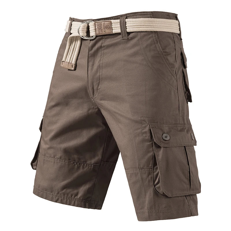 Short Cargo Homme Bermuda Coton Mi-Genou Sport Casual Golf Running Gym Grande Taille Droit Confortable Été – Short Multi-Poches Premium Polyvalent | Mode Homme Sport Premium