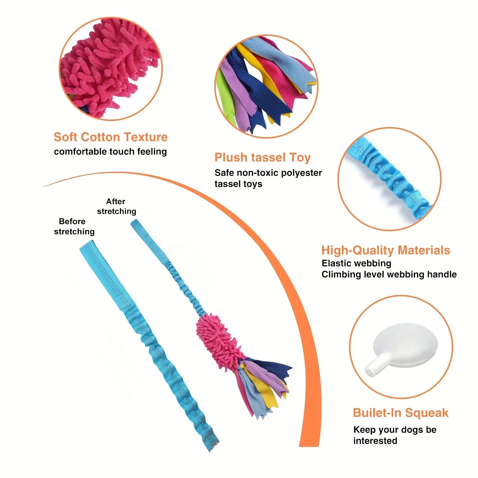 Jouet Corde Chien Anti-Déchirure – Balle Colorée Peluche Puzzle Interactif Dentition