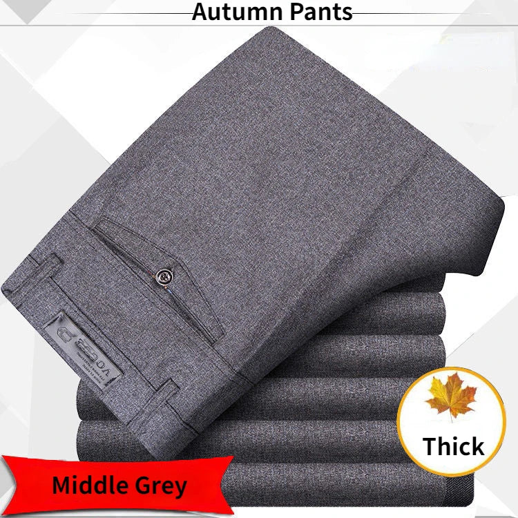 Pantalon de Costume Homme Haute Qualité Taille Haute Classique Business Casual Été Printemps Automne – Pantalon Élégant Professionnel | Mode Homme Premium