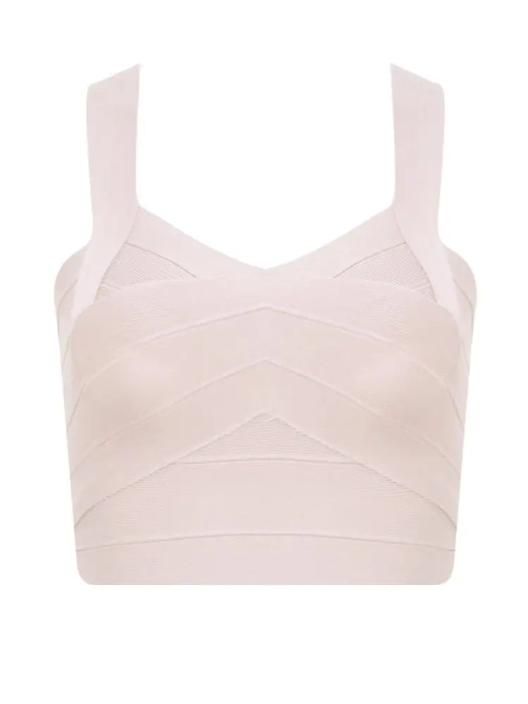 Crop Top Femme Bretelles Fines Bandage Élastique Vintage – Caraco Streetwear Blanc Noir Rouge | Soirée & Quotidien
