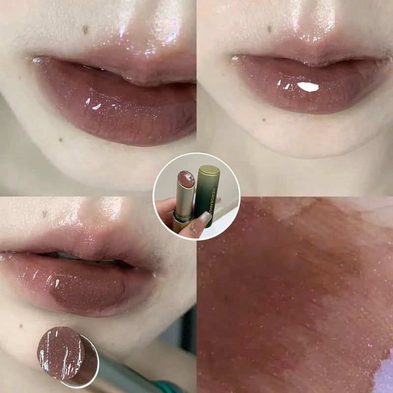 Gloss Jelly Chocolat Brun – Stylo Miroir Nacré Waterproof | Lèvres Hydratées & Brillantes
