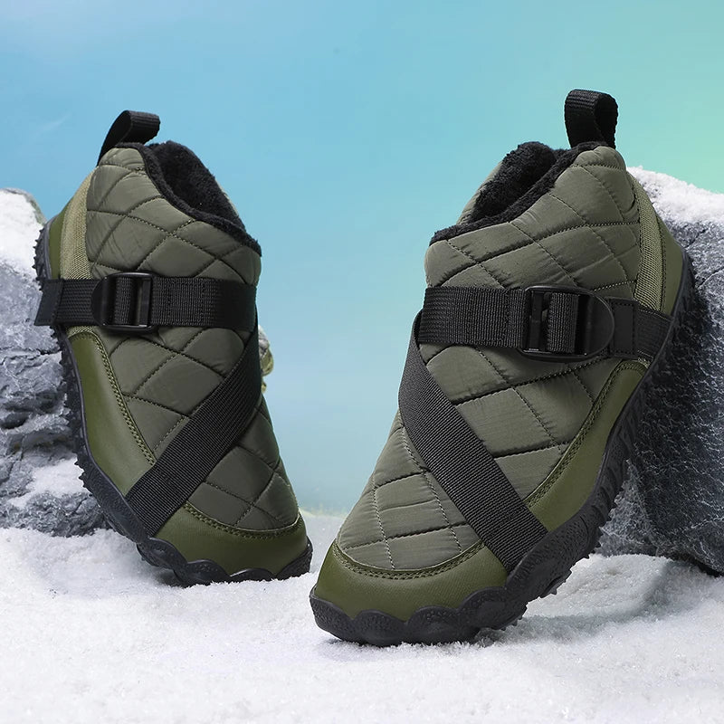 Boots Neige Homme Waterproof Fourrure – Chaussures Hiver Casual Outdoor Chaud Grande Taille