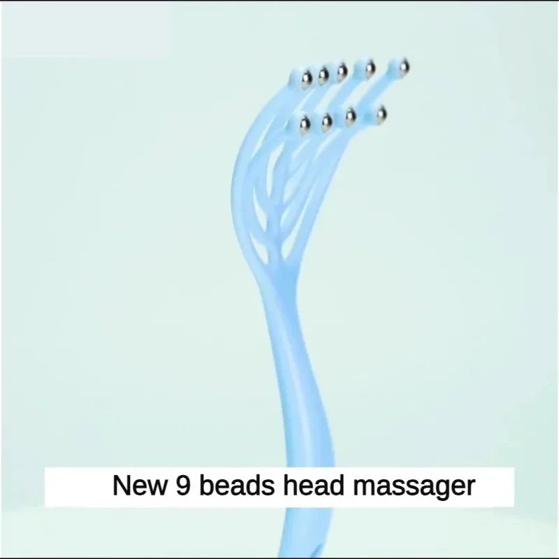 Masseur Cuir Chevelu 9 Griffes – Boules Acier Anti-Stress & Stimulation Capillaire | Relaxation Tête & Nuque