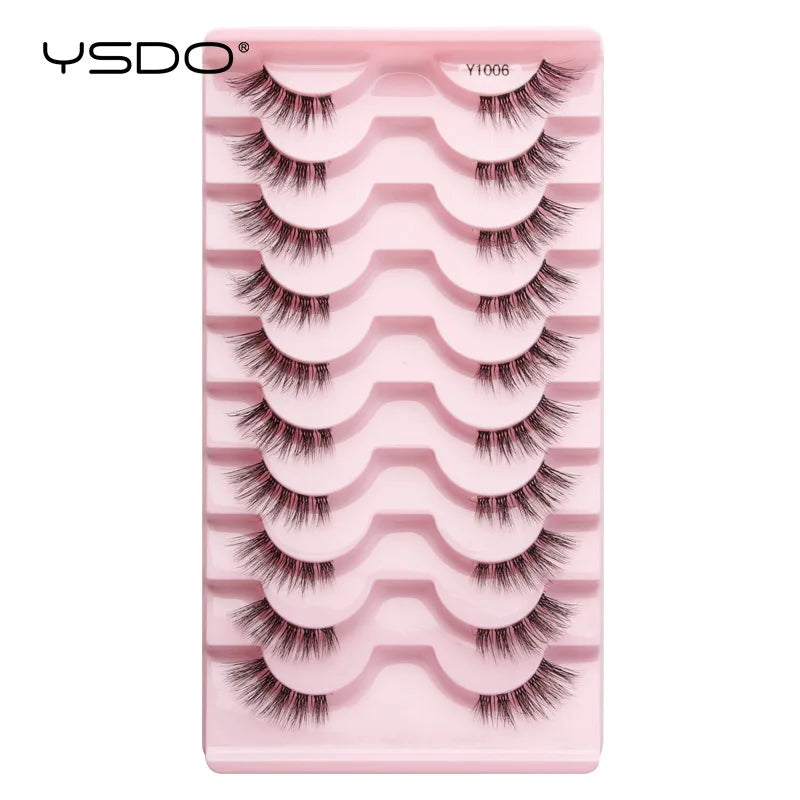 Faux Cils Mink 3D YSDO – Lot 3/5/10 Paires | Maquillage Dramatique Naturel