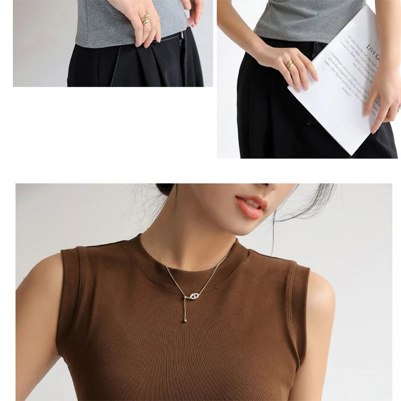 Caraco Débardeur Femme Col Rond Multicolore Basique Sans Manches – Top Sous-Vêtement Couvrant Décolleté Latéral | Mode Essentiel