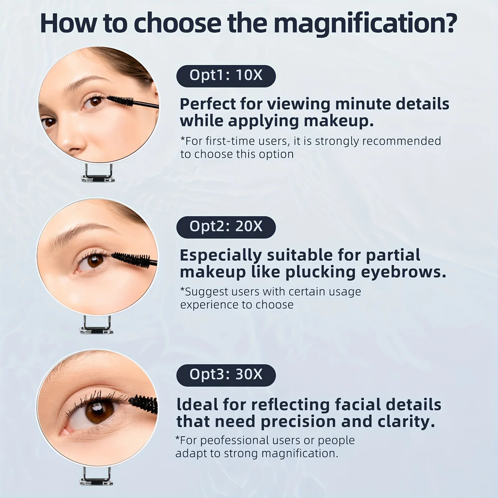 Miroir Grossissant Portable Maquillage 10x/20x/30x – Précision Professionnelle | Maison & Voyage | Outil Beauté