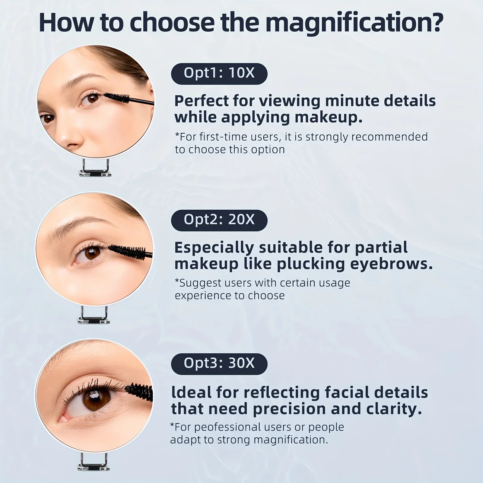 Miroir Grossissant Portable Maquillage 10x/20x/30x – Précision Professionnelle | Maison & Voyage | Outil Beauté