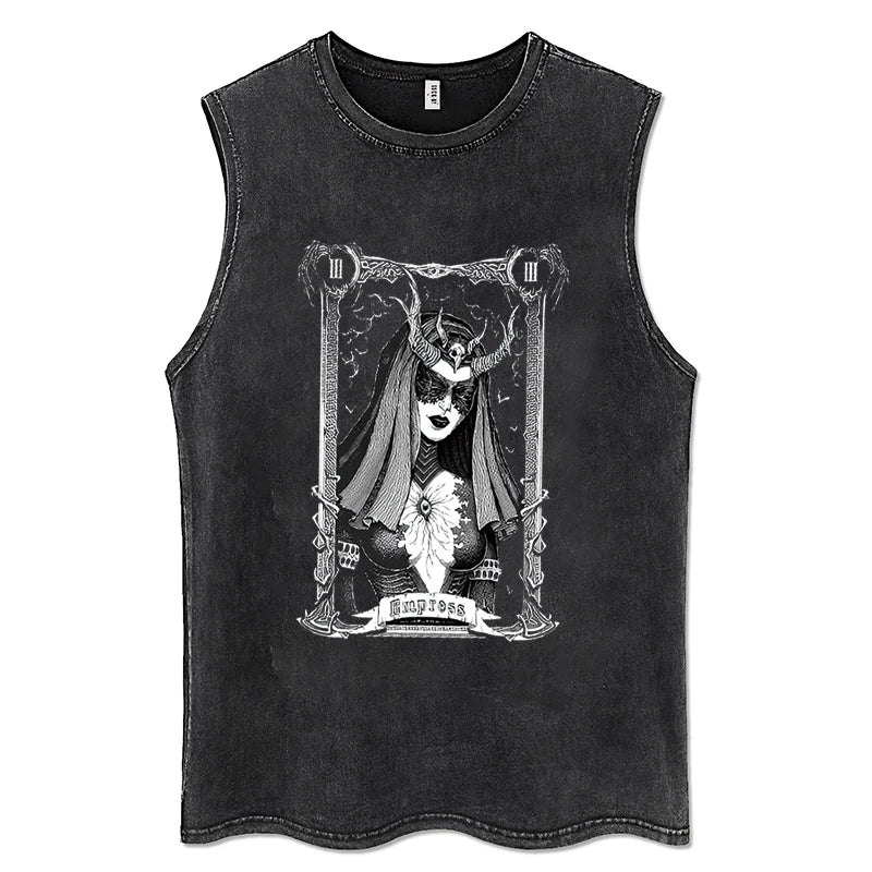 Débardeur Unisexe Y2K 100% Coton Vintage Noir Hip Hop Punk Rock Sans Manches Gothic Goth Vest Alternatif Tendance – Débardeur Y2K Premium Vintage Goth | Mode Unisexe Y2K Alternatif Premium