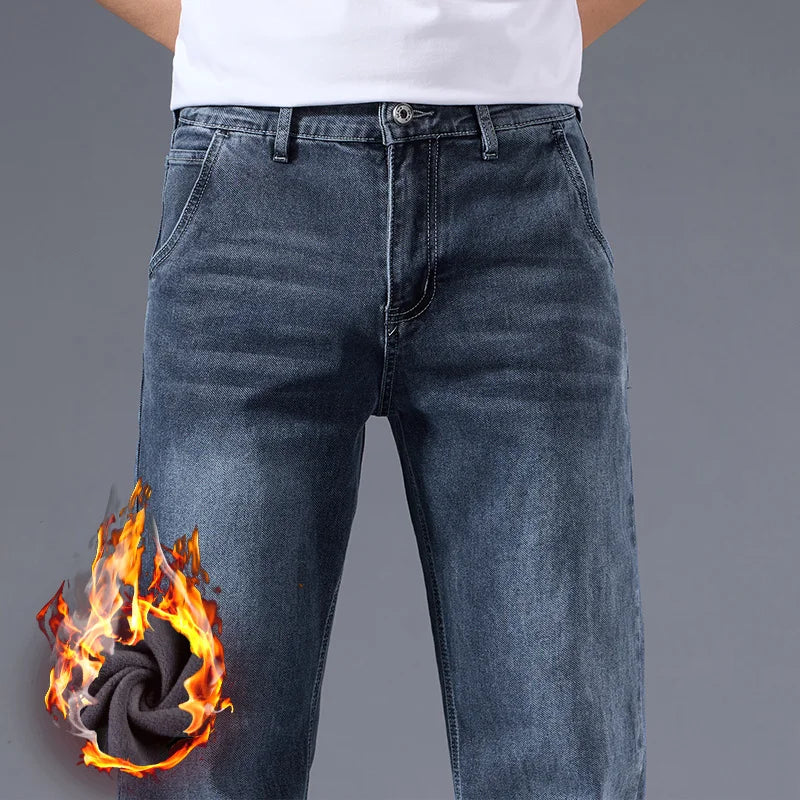 Jean Homme Loose Straight Leg Rétro Lavé Élastique Casual Toutes Saisons Polyvalent Confortable Intemporel Élégant – Jean Loose Premium Straight Leg Rétro | Mode Homme Denim Premium Polyvalent