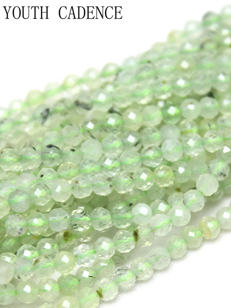 Perles Quartz Vert Raisin Naturel Facetté 2-3-4mm – Pierres Gemmes Vrac DIY | Bracelet, Boucles d'Oreilles & Bijoux Fait Main | Matériaux Lithothérapie