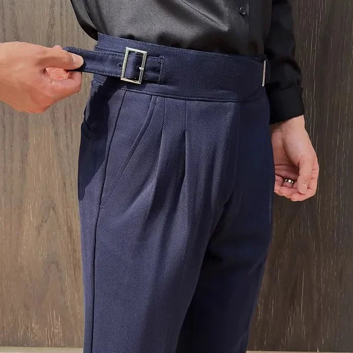 Anzughose Naples Gurkha Slim Fit 2025 – Chino High Waist Hochzeit Party Casual