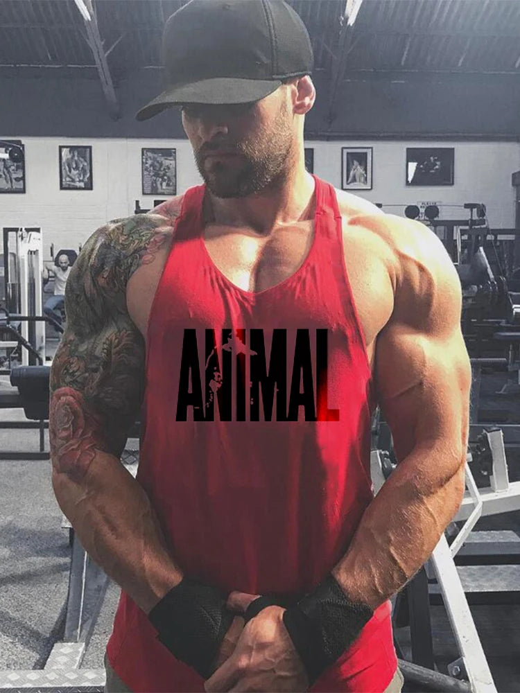Herren Tanktop Gym Bodybuilding Fitness Print TIER Baumwolle Racerback Stringer Ärmellos Muskeltraining Bequem Leistungsstark Trend – Premium Gym Tanktop TIER Racerback Stringer Bodybuilding | Premium Herren Fitness Mode