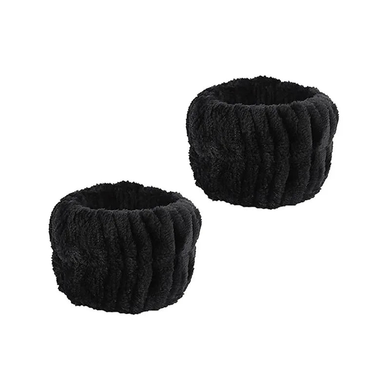 Set Bandeau & Bracelets Lavage Visage - Nœud Papillon Rose Spa
